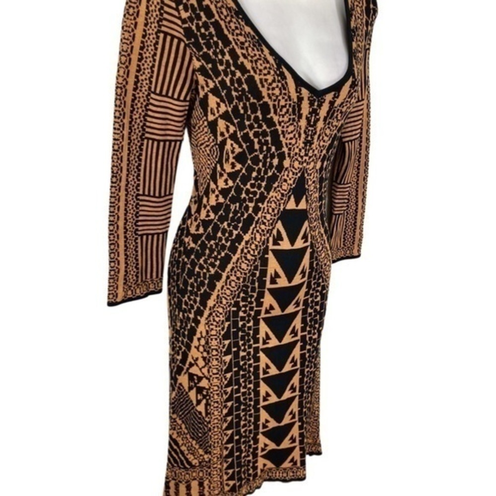 NWT Desigual Giuliana black rust knit silk dress ZZ24 - Picture 6 of 13